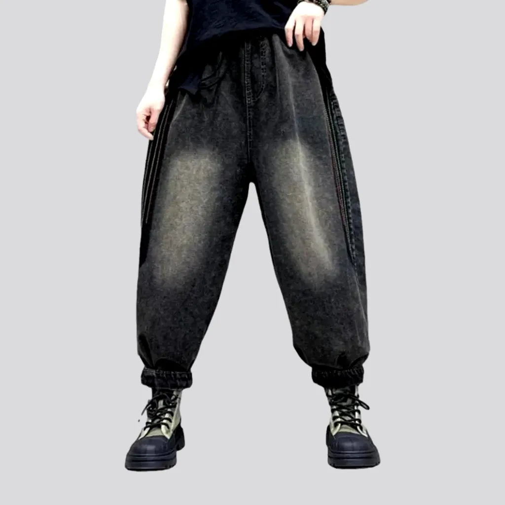 Sanded stonewashed denim pants
 for women | Jeans4you.shop