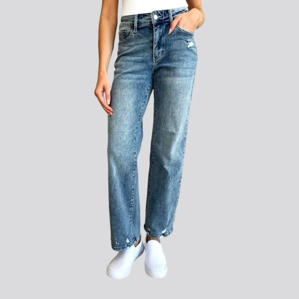 Sanded stonewashed jeans
 for women | Jeans4you.shop