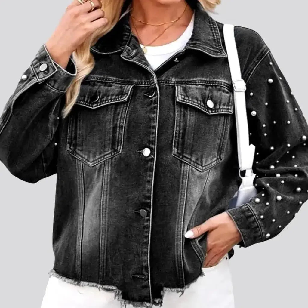 Sanded vintage denim jacket
 for women | Jeans4you.shop