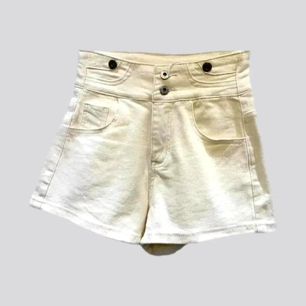 Sanded wide-leg jeans shorts
 for women | Jeans4you.shop