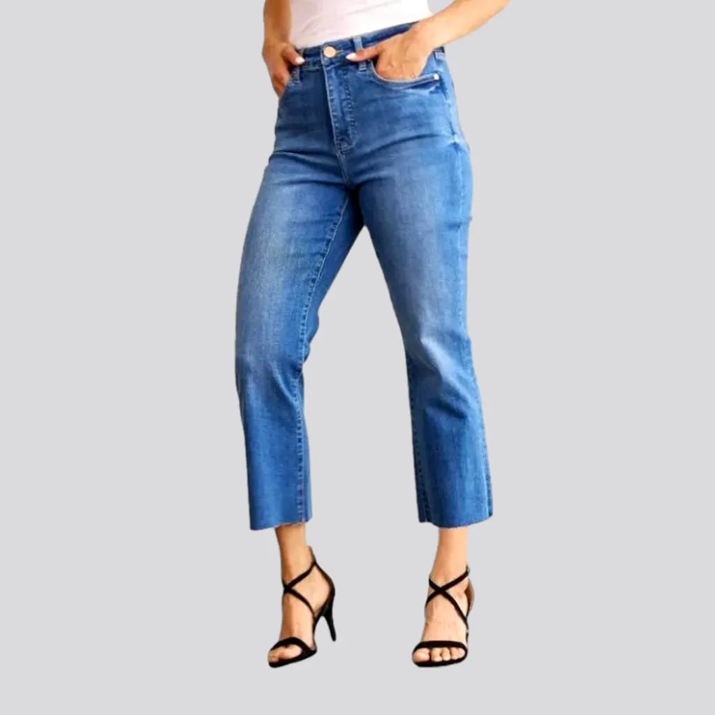 Sanded women's cutoff-bottoms jeans | Jeans4you.shop
