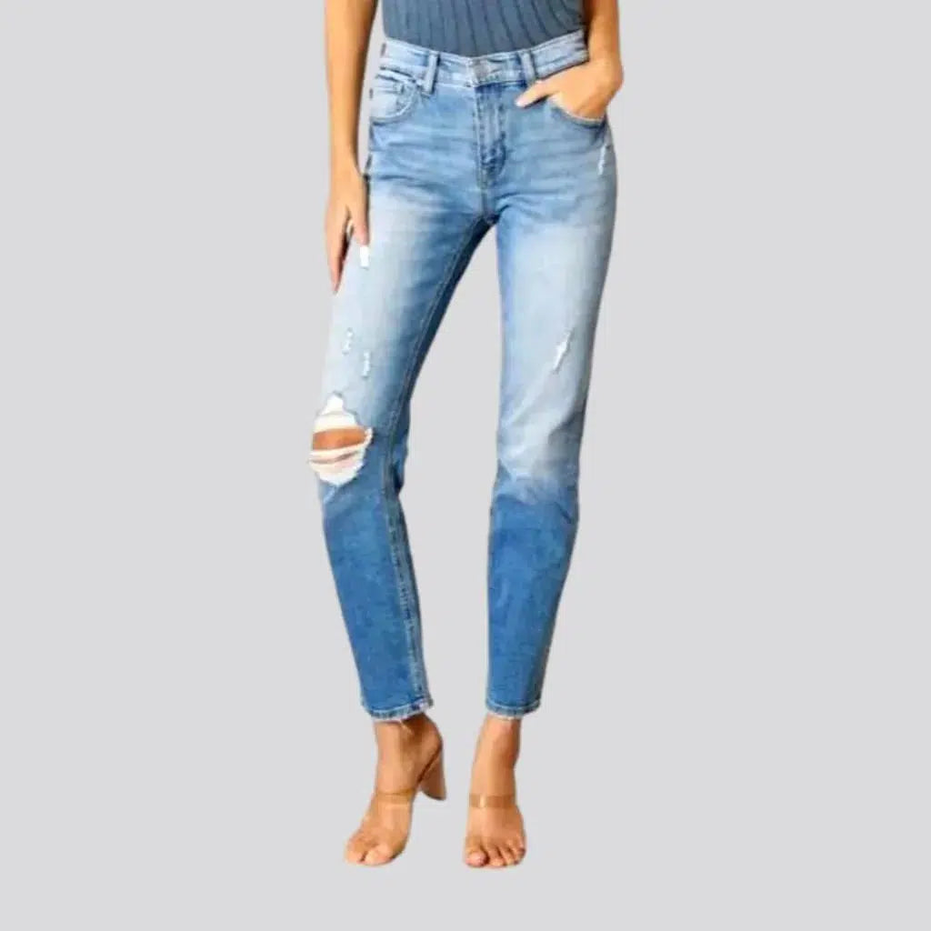 Sanded women's distressed jeans | Jeans4you.shop