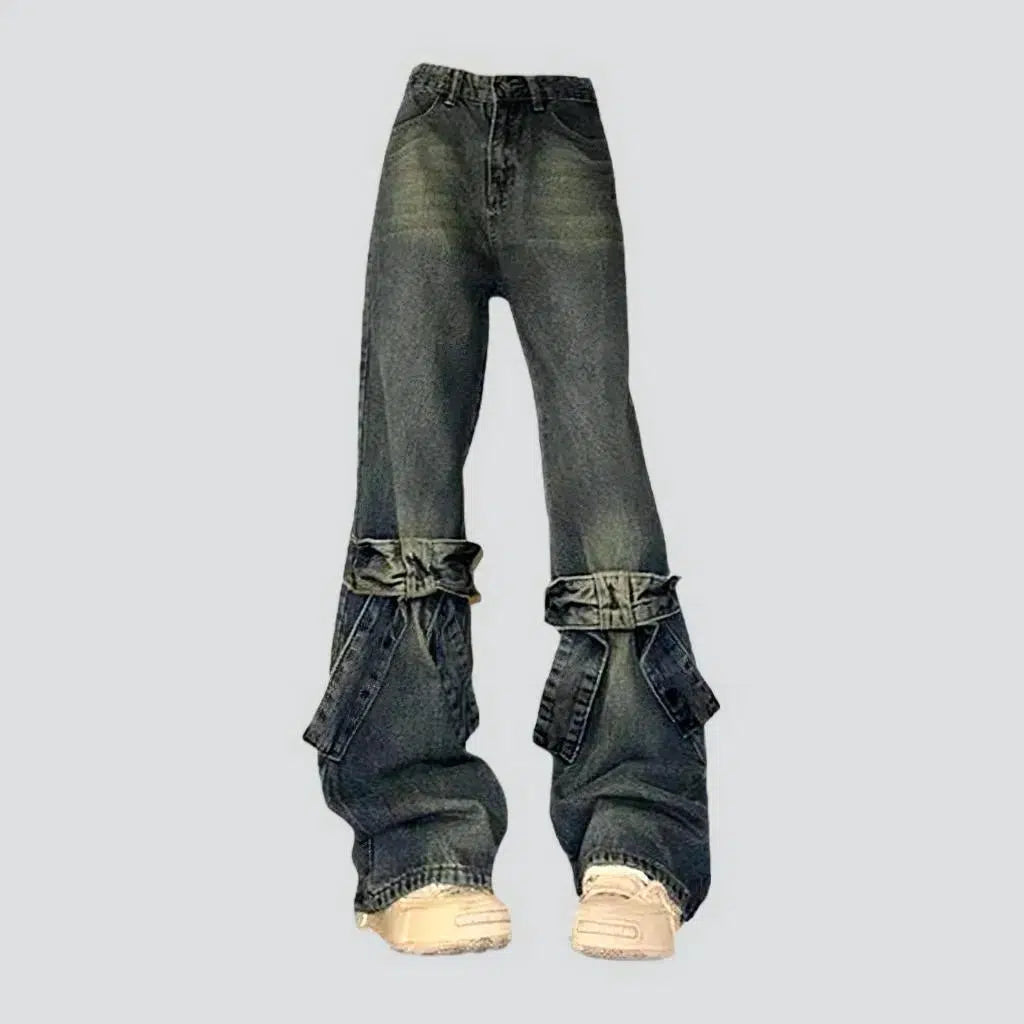 Sanded women's embroidered jeans | Jeans4you.shop