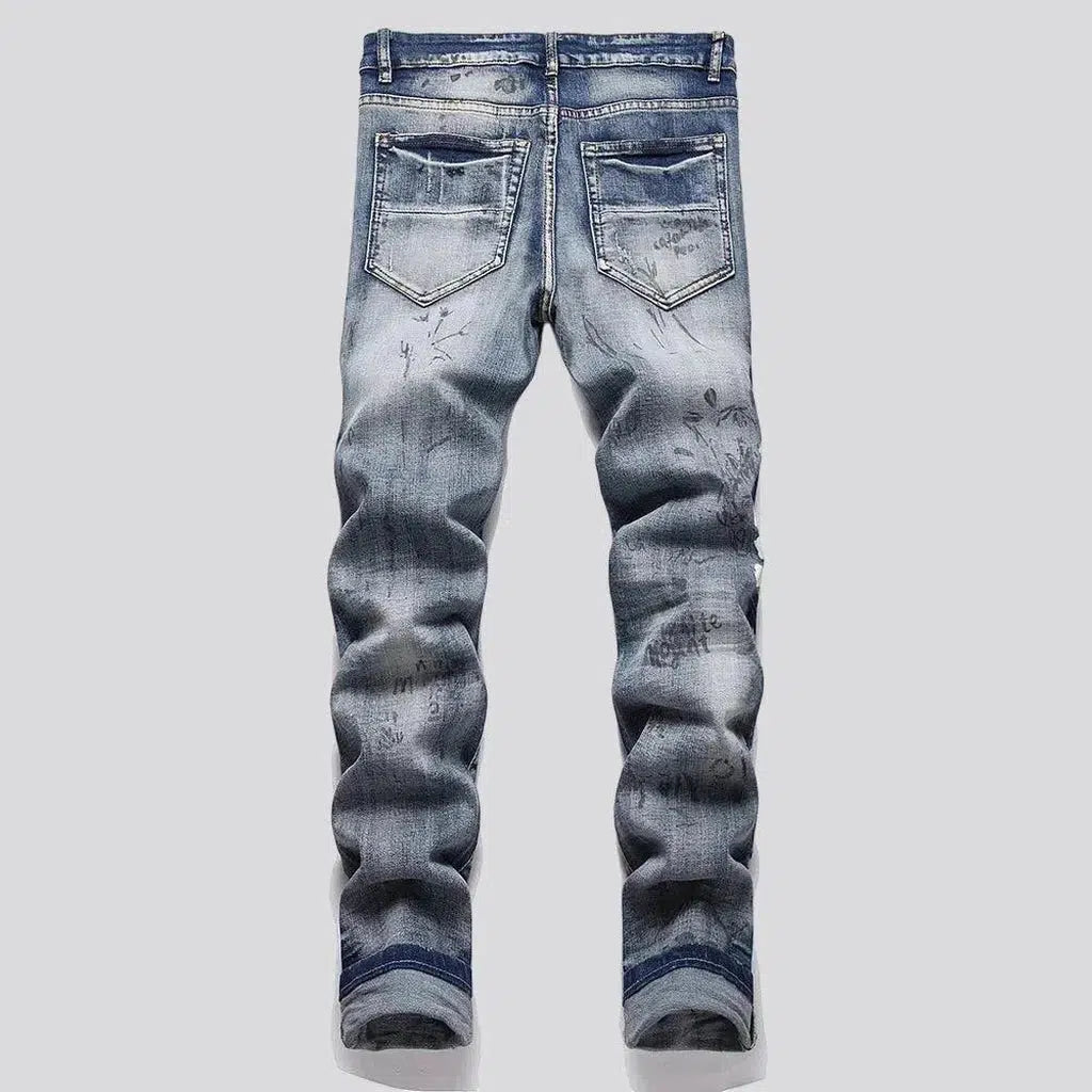 Stretchy men's street jeans