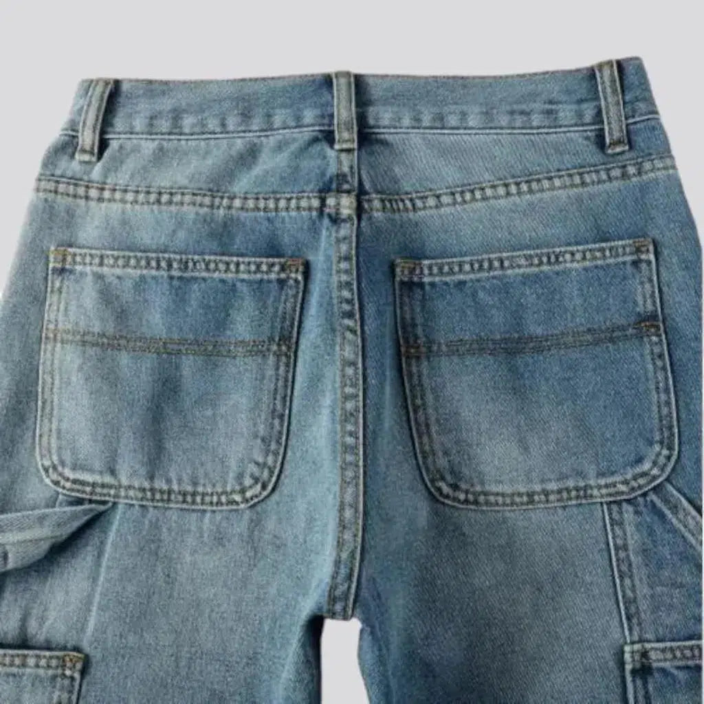 Men's color-block jeans
