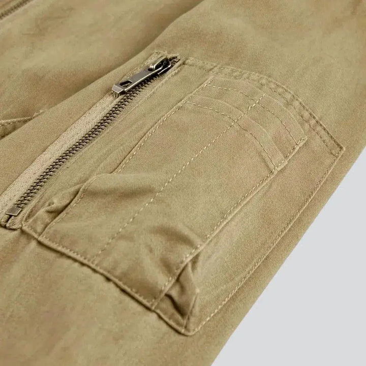 Bomber sand men's jeans jacket