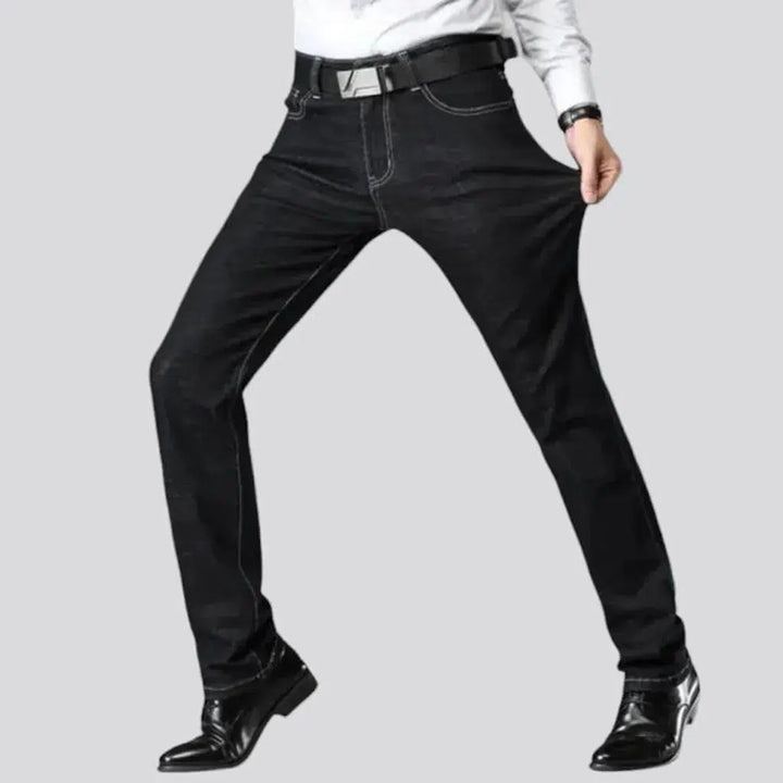 Mid-waist tapered jeans
 for men
