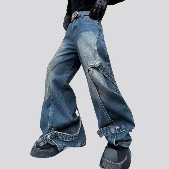 Sanded fashion jeans
 for men