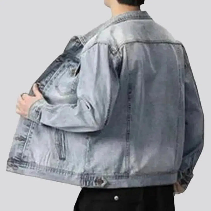 Fashion vintage denim jacket
 for men