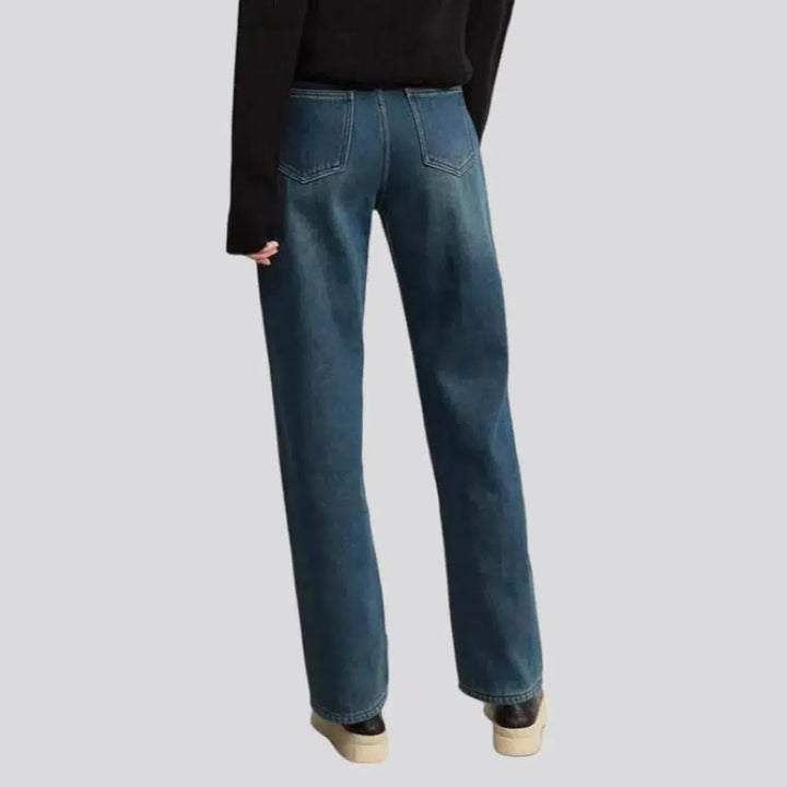 High-waist women's wide-leg jeans