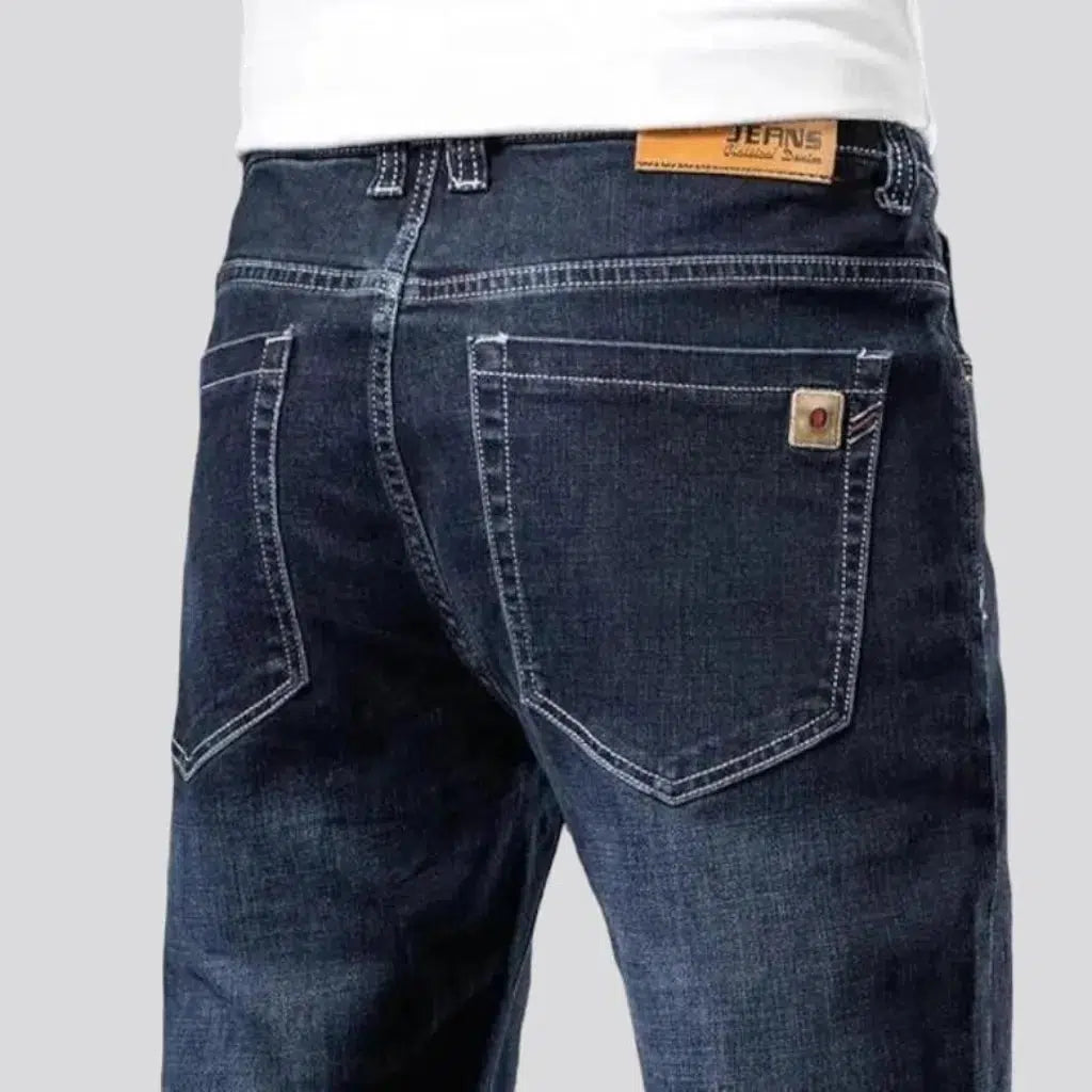 straight, sanded, whiskered, mid-waist, zipper-button, 5-pockets, men's jeans | Jeans4you.shop