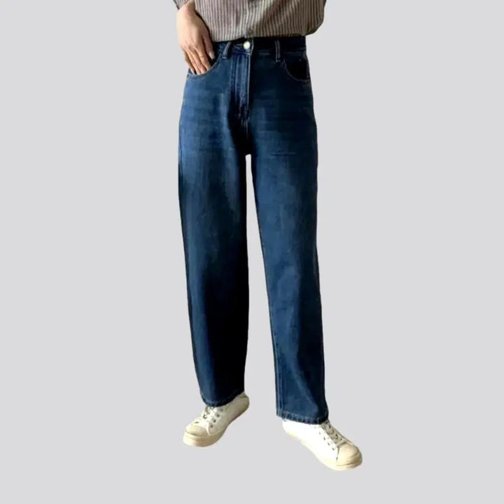 Ankle-length high-waist jeans
 for ladies