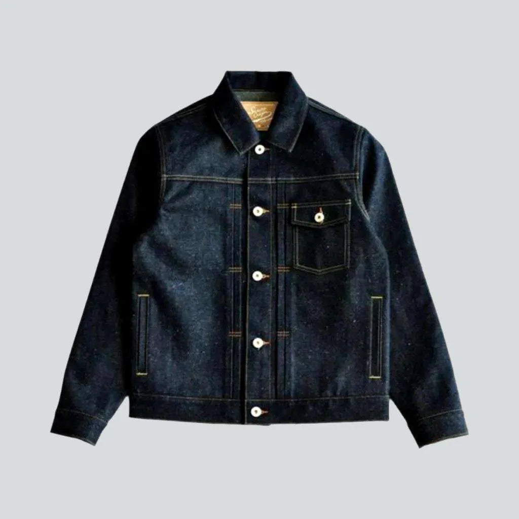 Selvedge raw men's denim jacket | Jeans4you.shop
