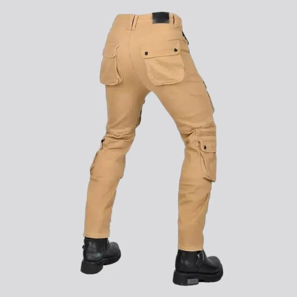 Sand protective men's biker jeans