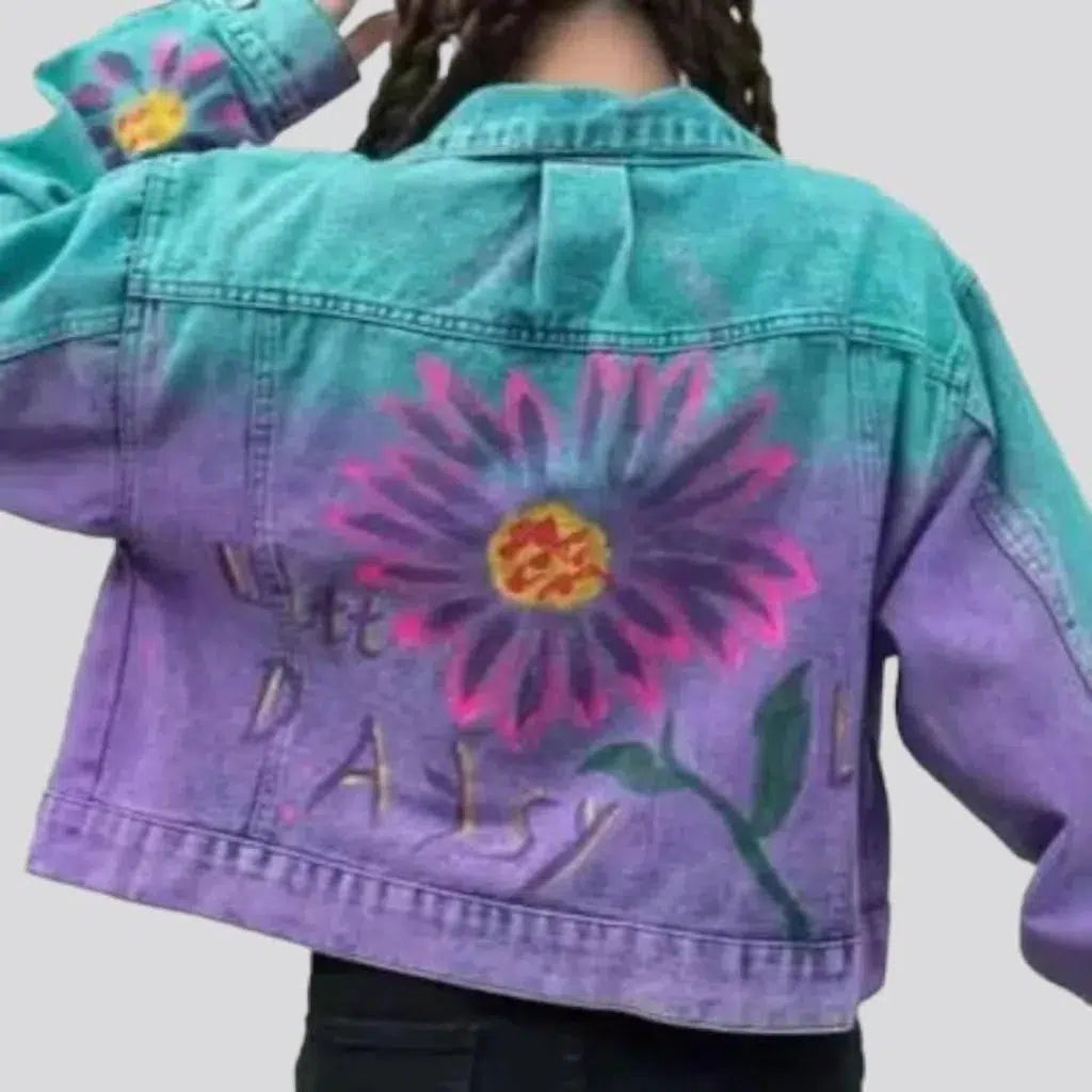 Painted women's jean jacket