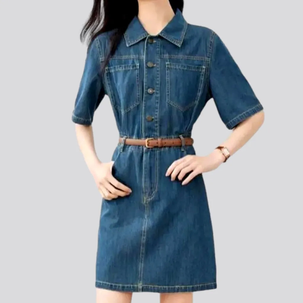 Shirt-like women's jean dress | Jeans4you.shop