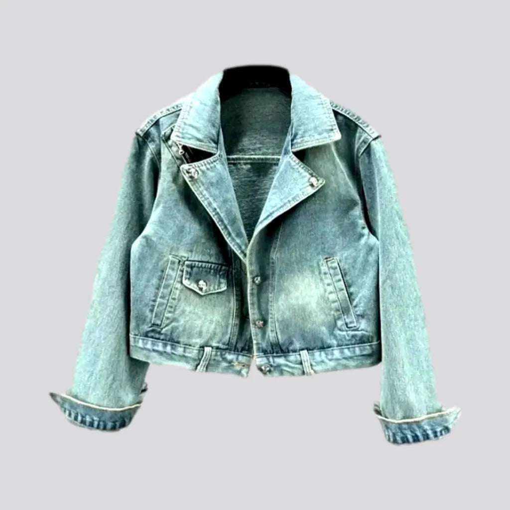 Short sanded women's jean jacket | Jeans4you.shop