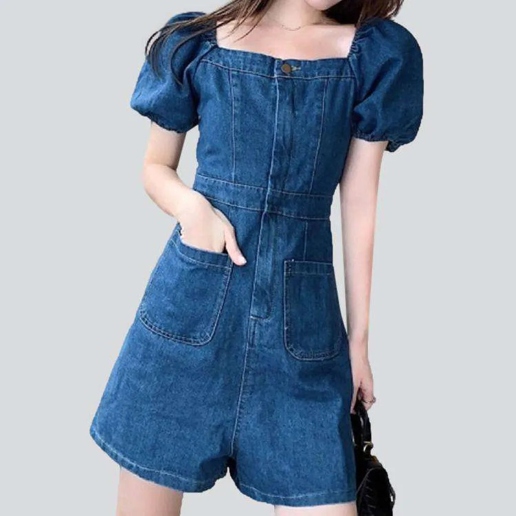 Short sleeve jean overall shorts | Jeans4you.shop