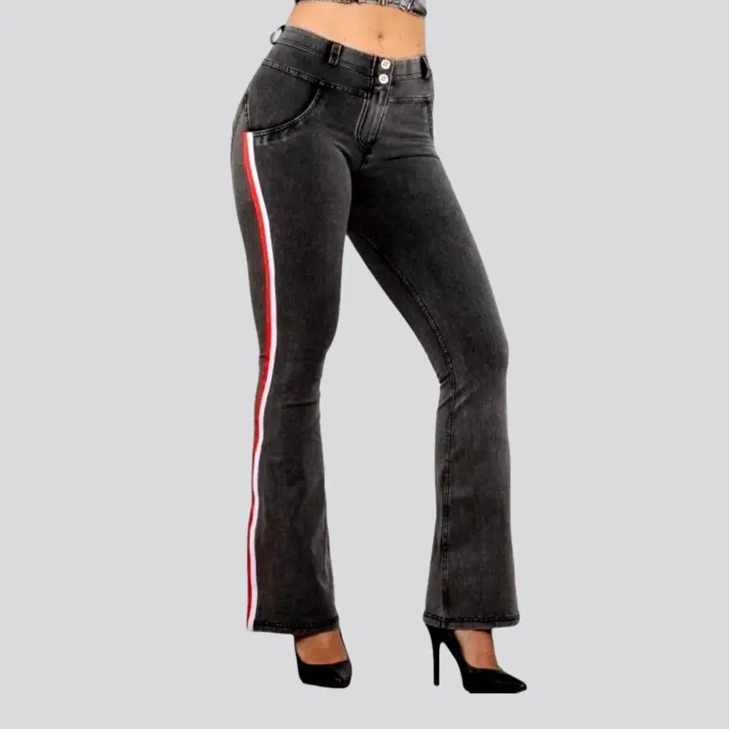 Side-bands bootcut denim leggings
 for ladies | Jeans4you.shop