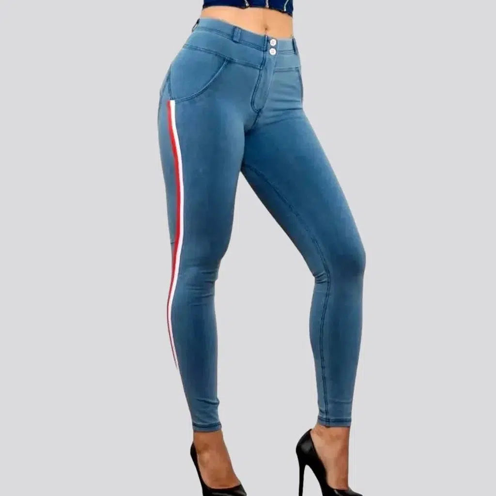 Side-bands women's denim leggings | Jeans4you.shop
