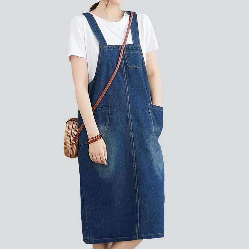 Simple sleeveless women's denim dress | Jeans4you.shop