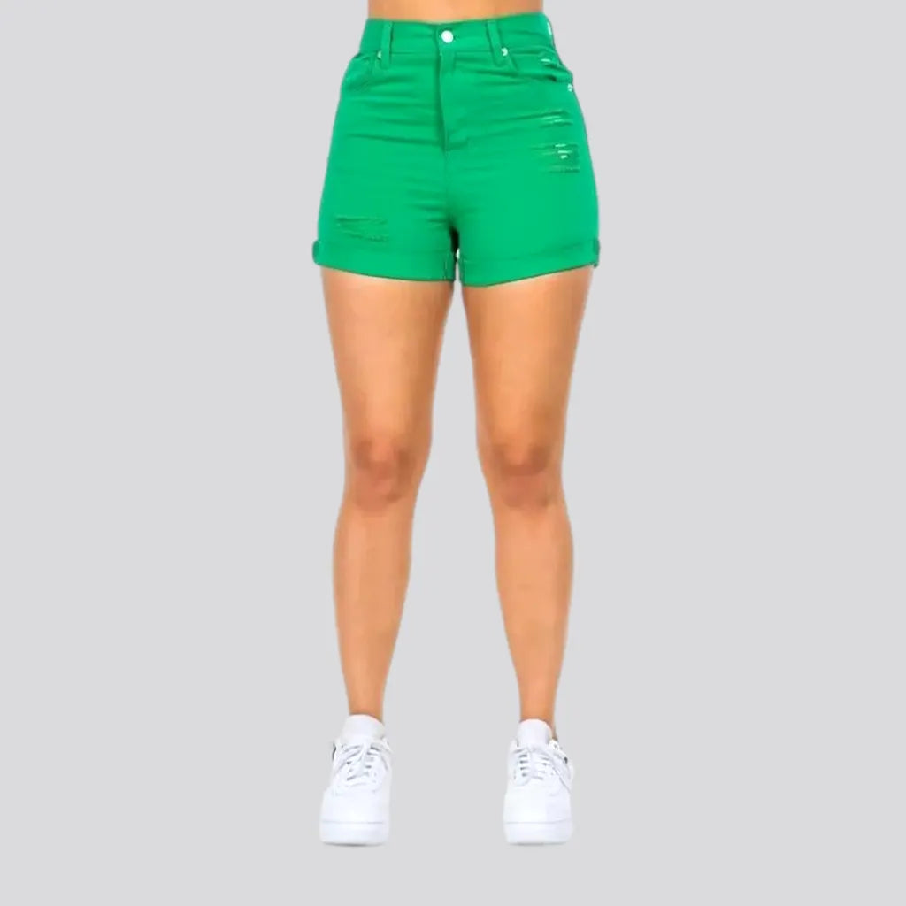 Skinny color women's jean shorts | Jeans4you.shop