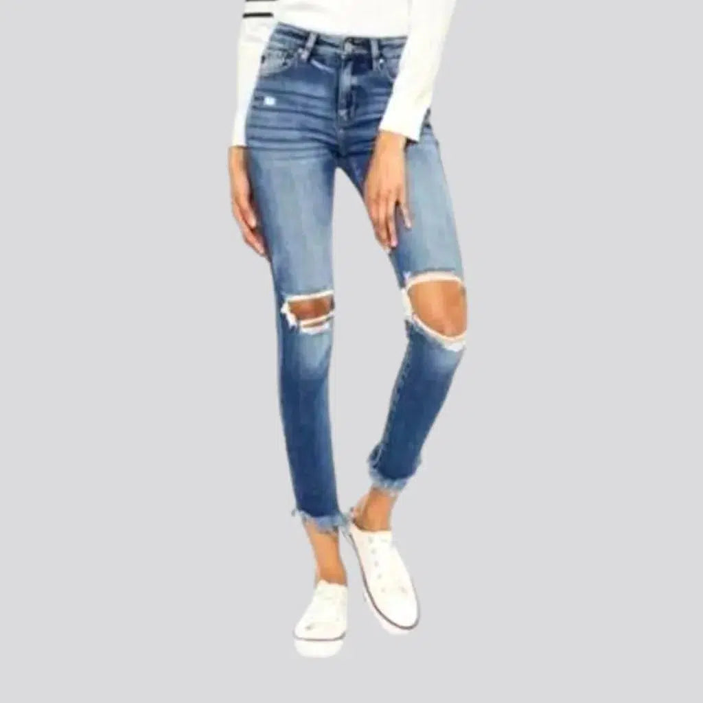 Skinny women's raw-hem jeans | Jeans4you.shop