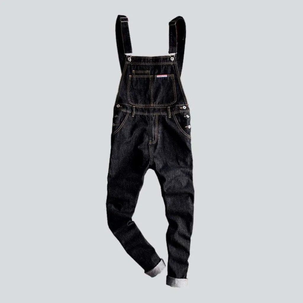 Slim black men's jeans jumpsuit | Jeans4you.shop