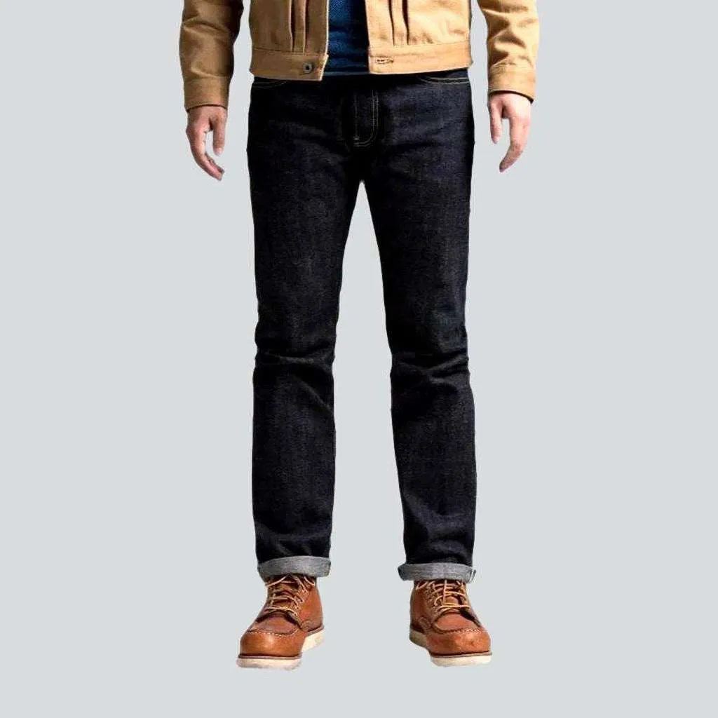 Slim dark wash men's selvedge jeans | Jeans4you.shop