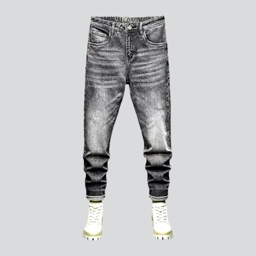 Slim men's grey jeans | Jeans4you.shop