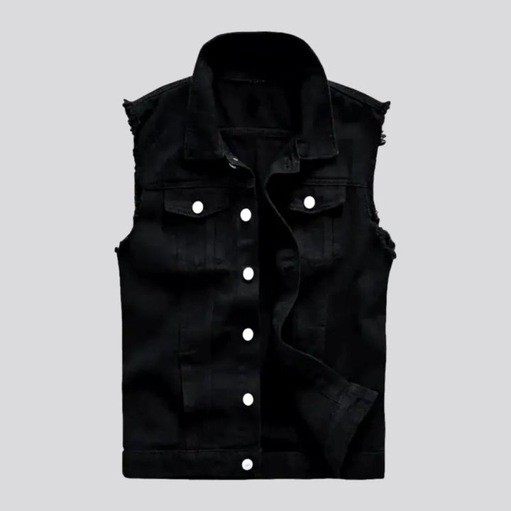 Slim men's jean vest | Jeans4you.shop