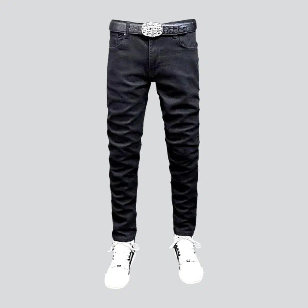 Slim men's solid jeans | Jeans4you.shop