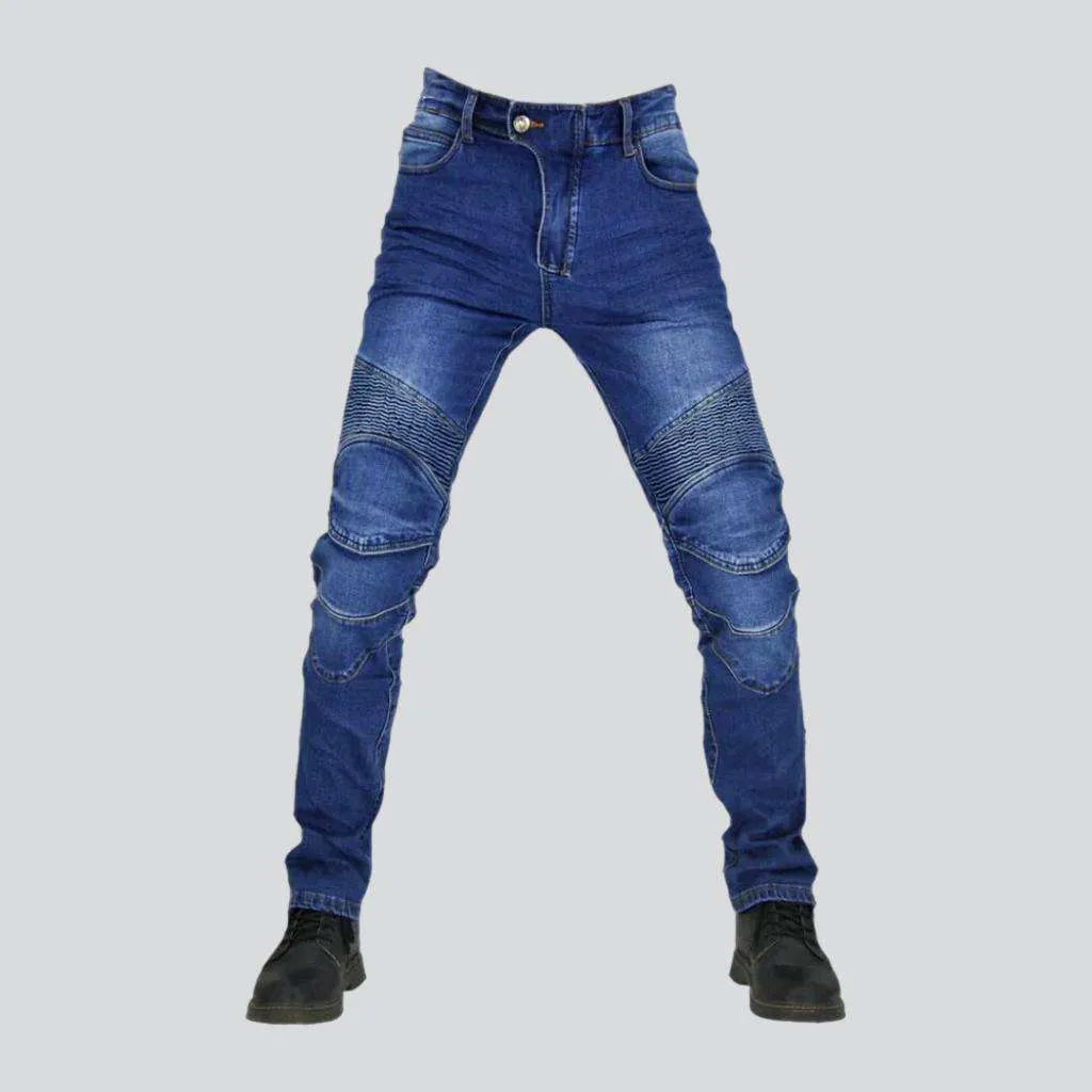 Slim stonewashed riding jeans
 for men | Jeans4you.shop