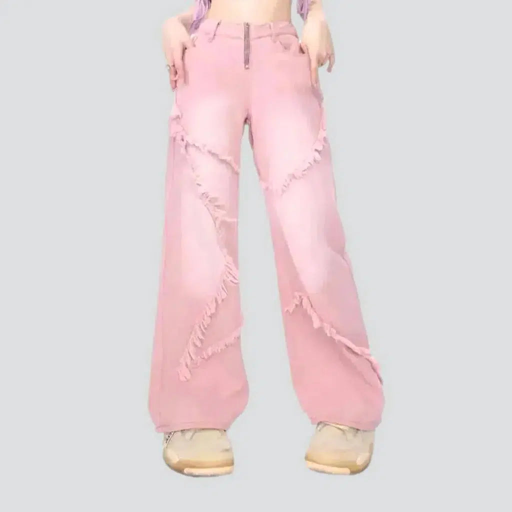 Star-embroidery jeans
 for ladies | Jeans4you.shop