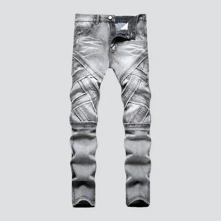 Stitched men's street jeans | Jeans4you.shop