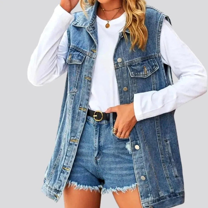 Stonewashed 90s jeans vest
 for women | Jeans4you.shop