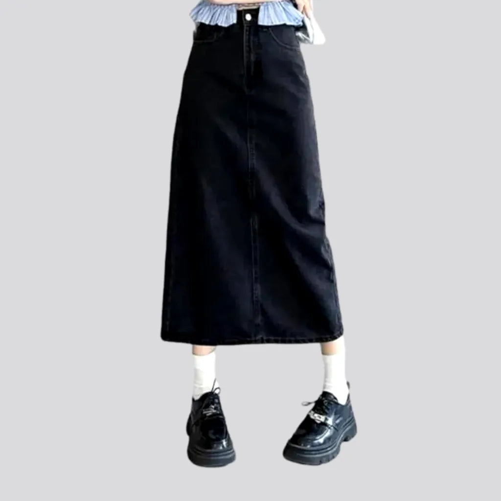 Stonewashed long jean skirt
 for women | Jeans4you.shop