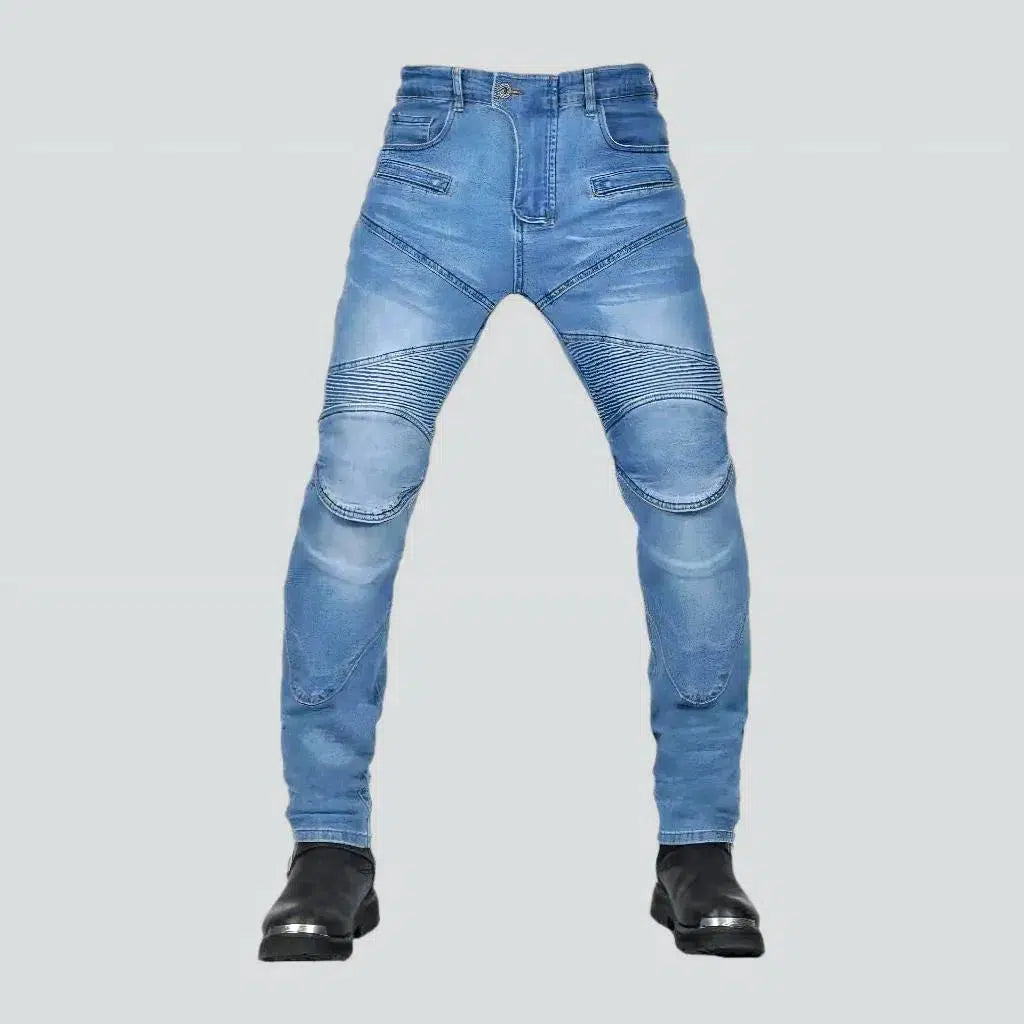 Stonewashed moto jeans
 for men | Jeans4you.shop