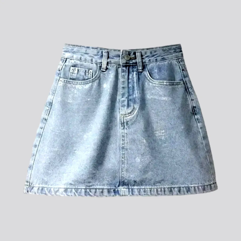 Stonewashed vintage jean skort
 for women | Jeans4you.shop