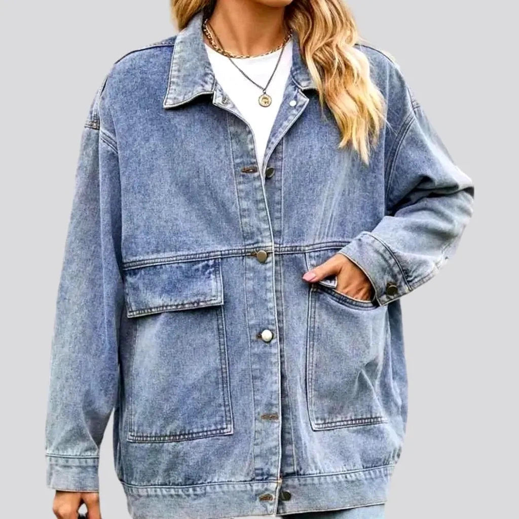 Stonewashed women's jean jacket | Jeans4you.shop