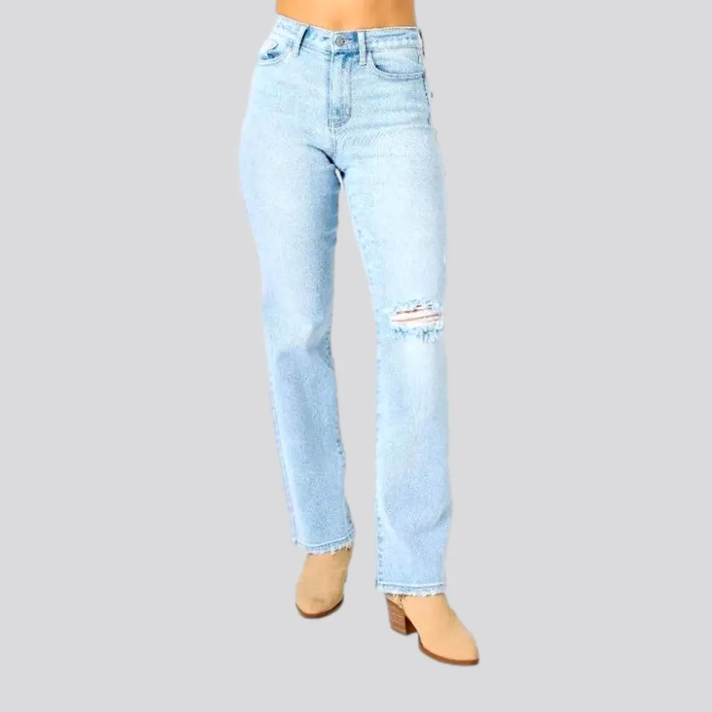 Straight distressed jeans
 for ladies | Jeans4you.shop