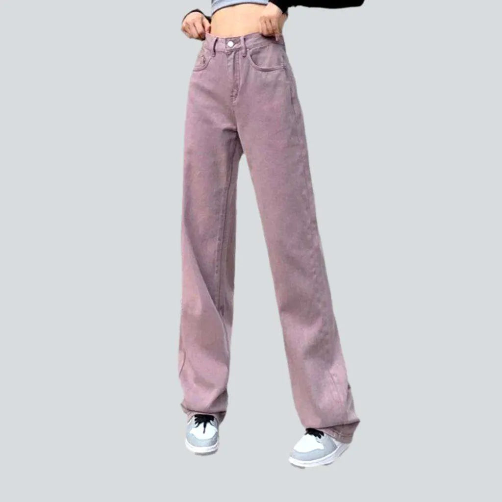 Straight-leg purple women's jeans | Jeans4you.shop