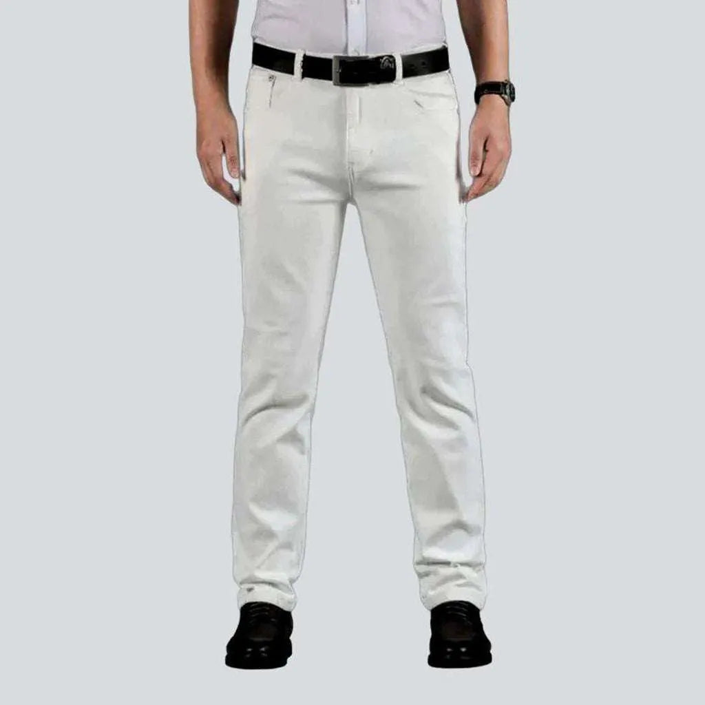 Straight white jeans for men | Jeans4you.shop