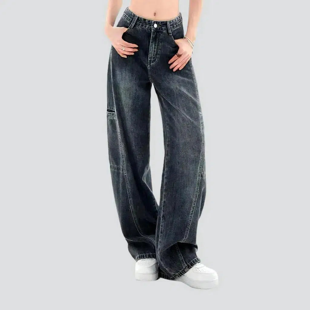 Street asymmetrical women's seams jeans | Jeans4you.shop