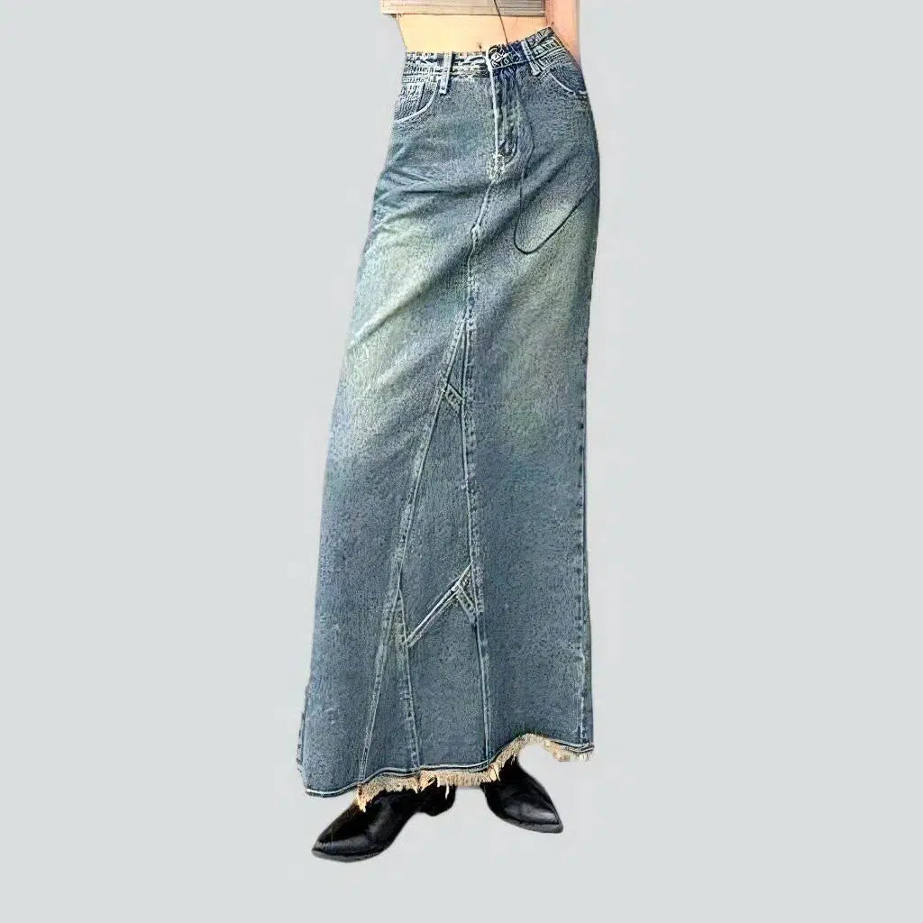Street back slit denim skirt
 for women | Jeans4you.shop