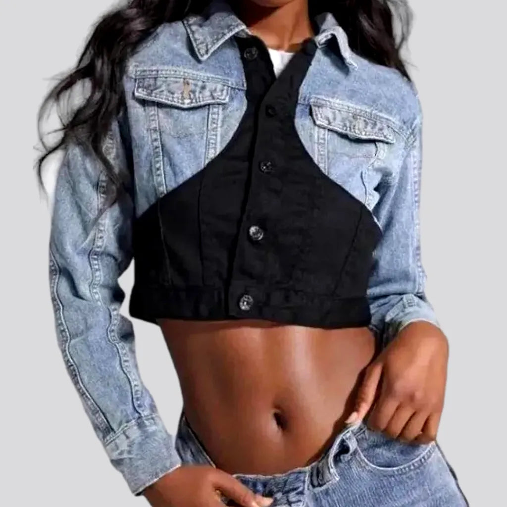 Street black women's jean jacket | Jeans4you.shop