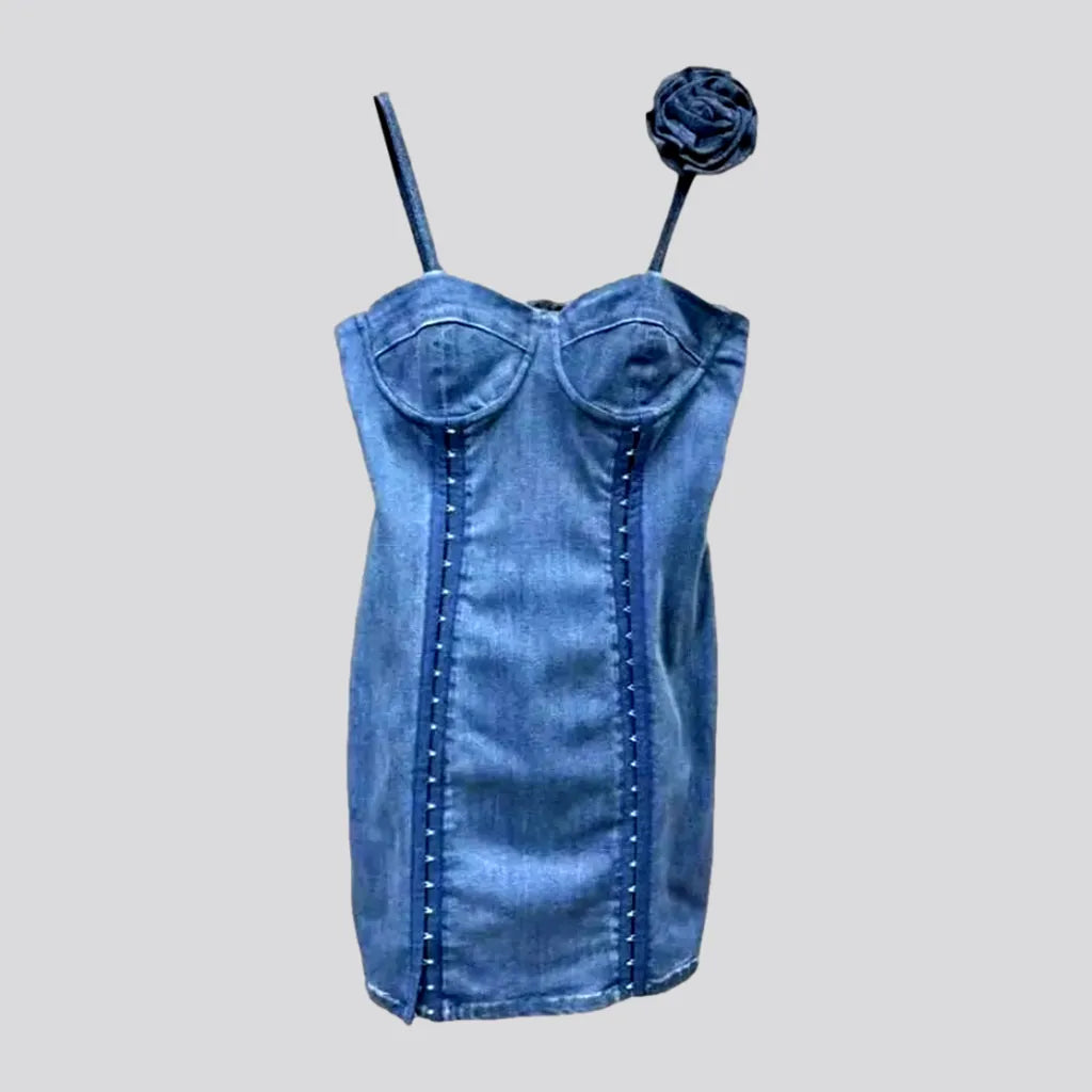 Street embellished women's jean dress | Jeans4you.shop
