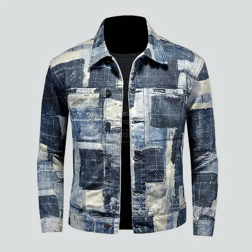 Street slim men's jeans jacket | Jeans4you.shop