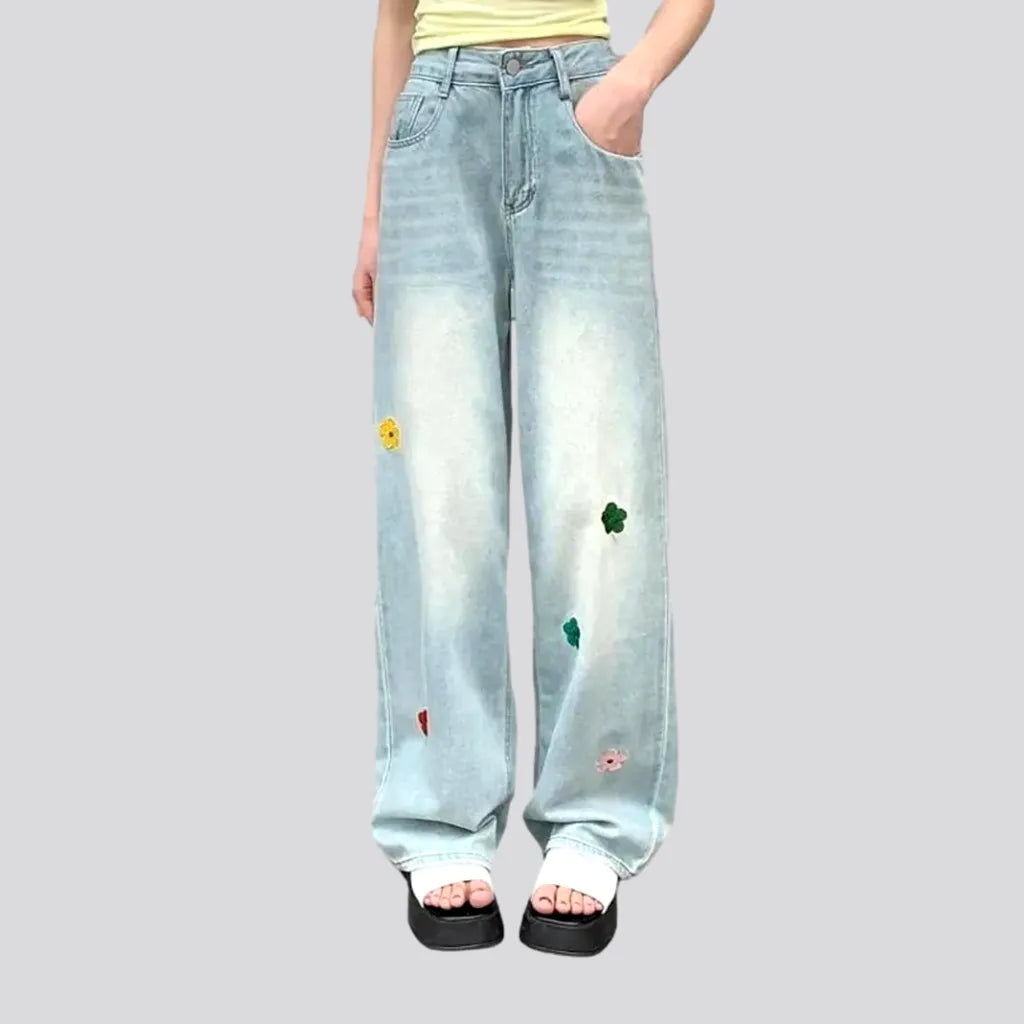 Street women's embroidered jeans | Jeans4you.shop