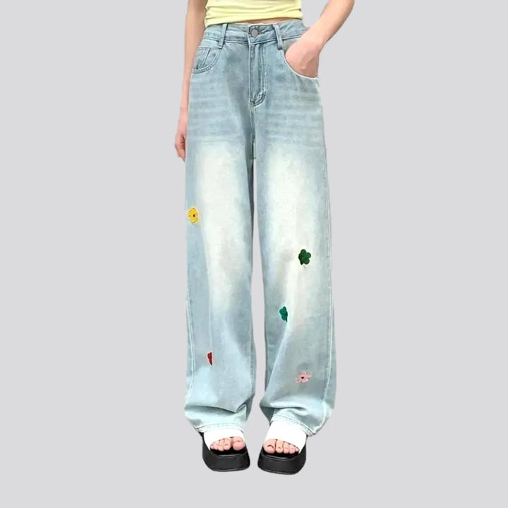 Street women's embroidered jeans | Jeans4you.shop